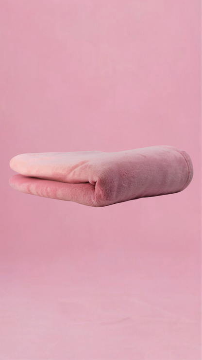 Plaid rose ultra-doux & chaud 180cm x 170cm