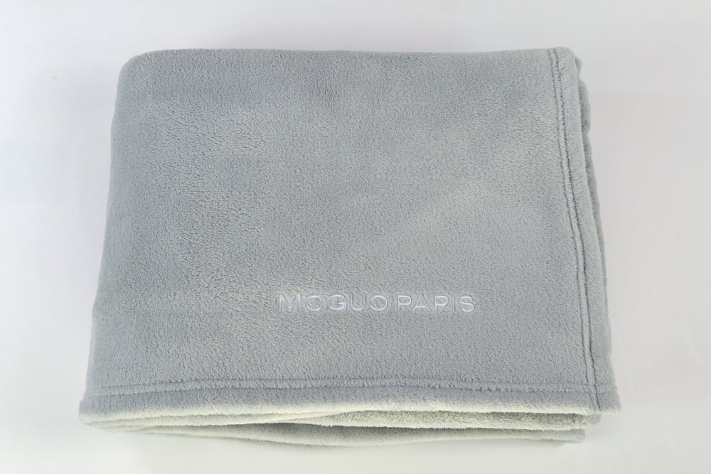 Plaid gris ultra doux 180x170 cm - Moguo Paris