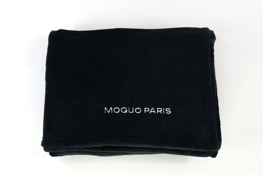 Plaid noir ultra doux 180x170 cm - Moguo Paris