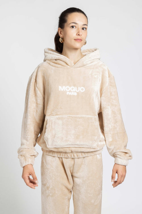 Sweat d'intérieur beige femme - Moguo Paris