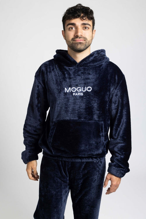 Sweat d'intérieur bleu marine homme - Moguo Paris